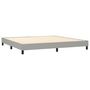 Voir la diapositive 5 : VIDAXL Sommier a lattes de lit matelas LED Gris clair 200x200 cm Tissu