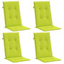 Voir la diapositive 3 : VIDAXL Coussins de chaise de jardin a dossier haut lot de 4 vert vif