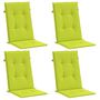 Voir la diapositive 3 : VIDAXL Coussins de chaise de jardin a dossier haut lot de 4 vert vif