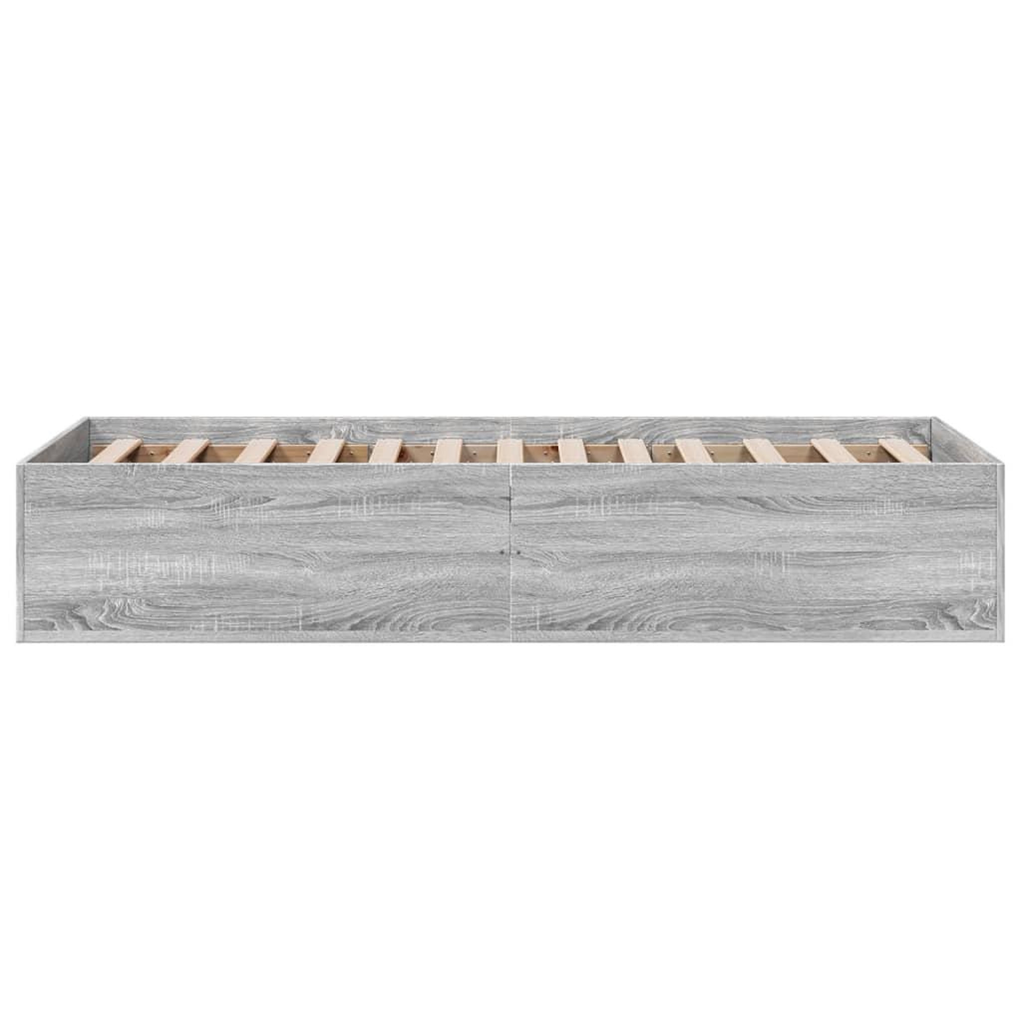 Voir la diapositive 5 : VIDAXL Cadre de lit sans matelas sonoma gris 90x190 cm