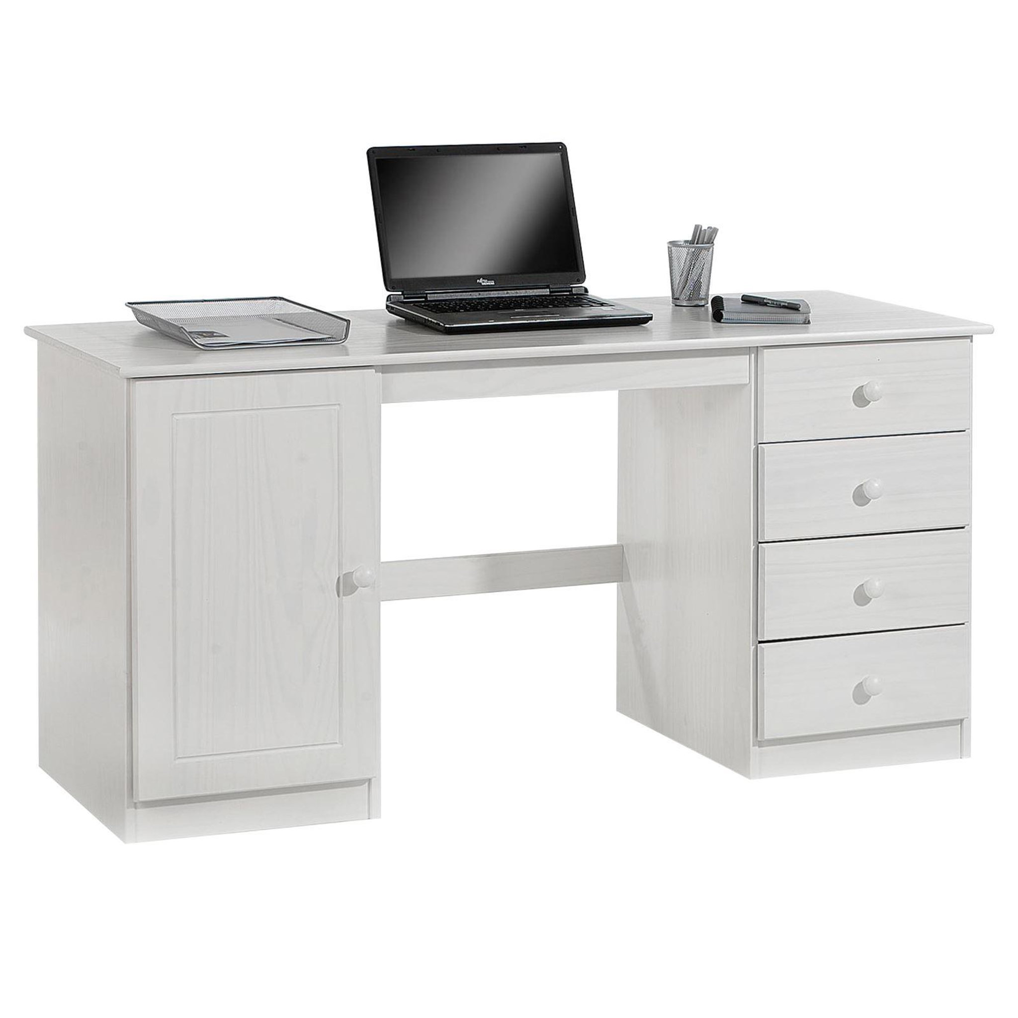 Voir la diapositive 1 : IDIMEX Bureau en pin MANAGER, 2 coloris disponibles