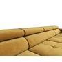 Voir la diapositive 6 : BEST MOBILIER Ayden - canapé panoramique en u 7 places convertible avec coffre et têtières réglables en tissu