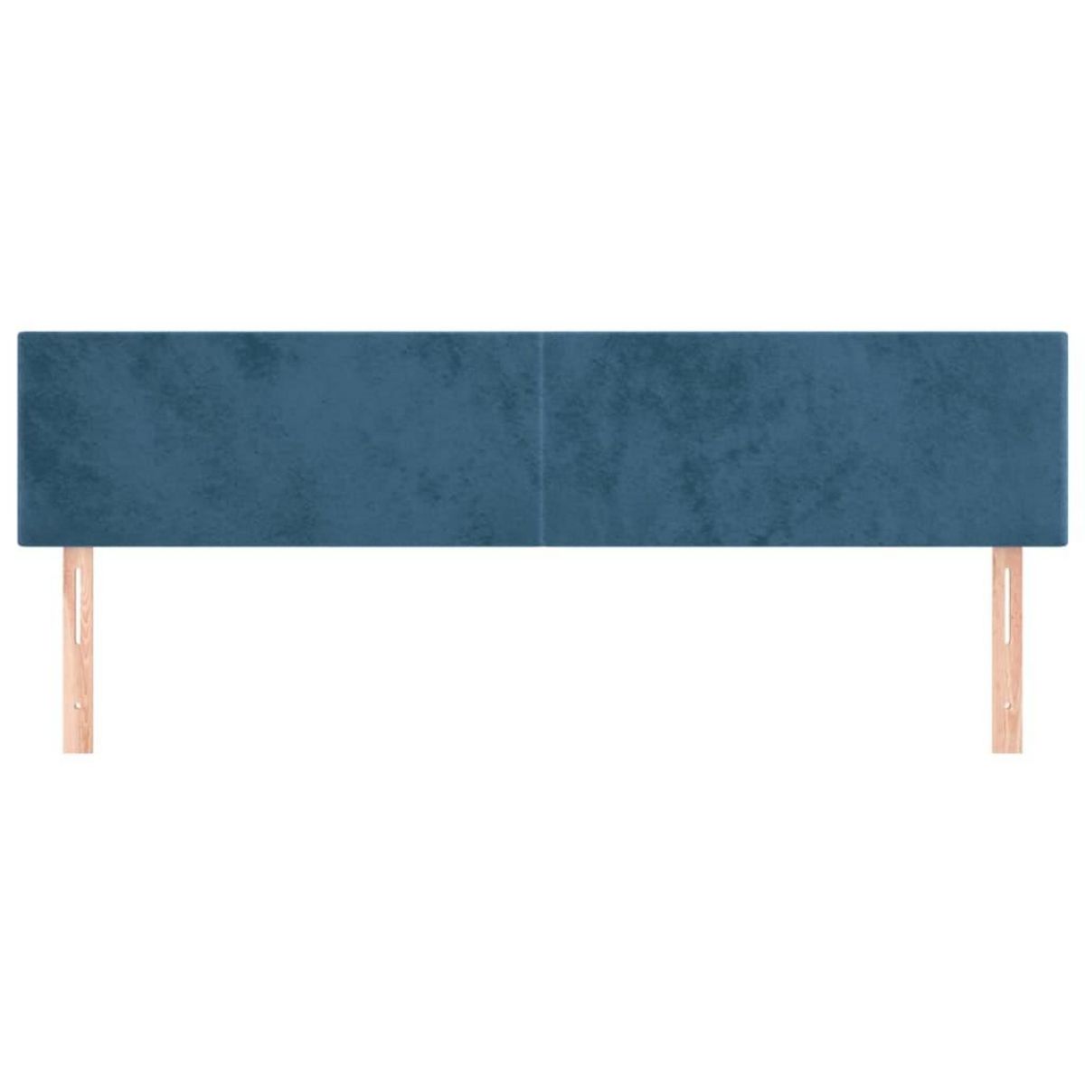 VIDAXL Tetes de lit 2 pcs Bleu fonce 100x5x78/88 cm Velours