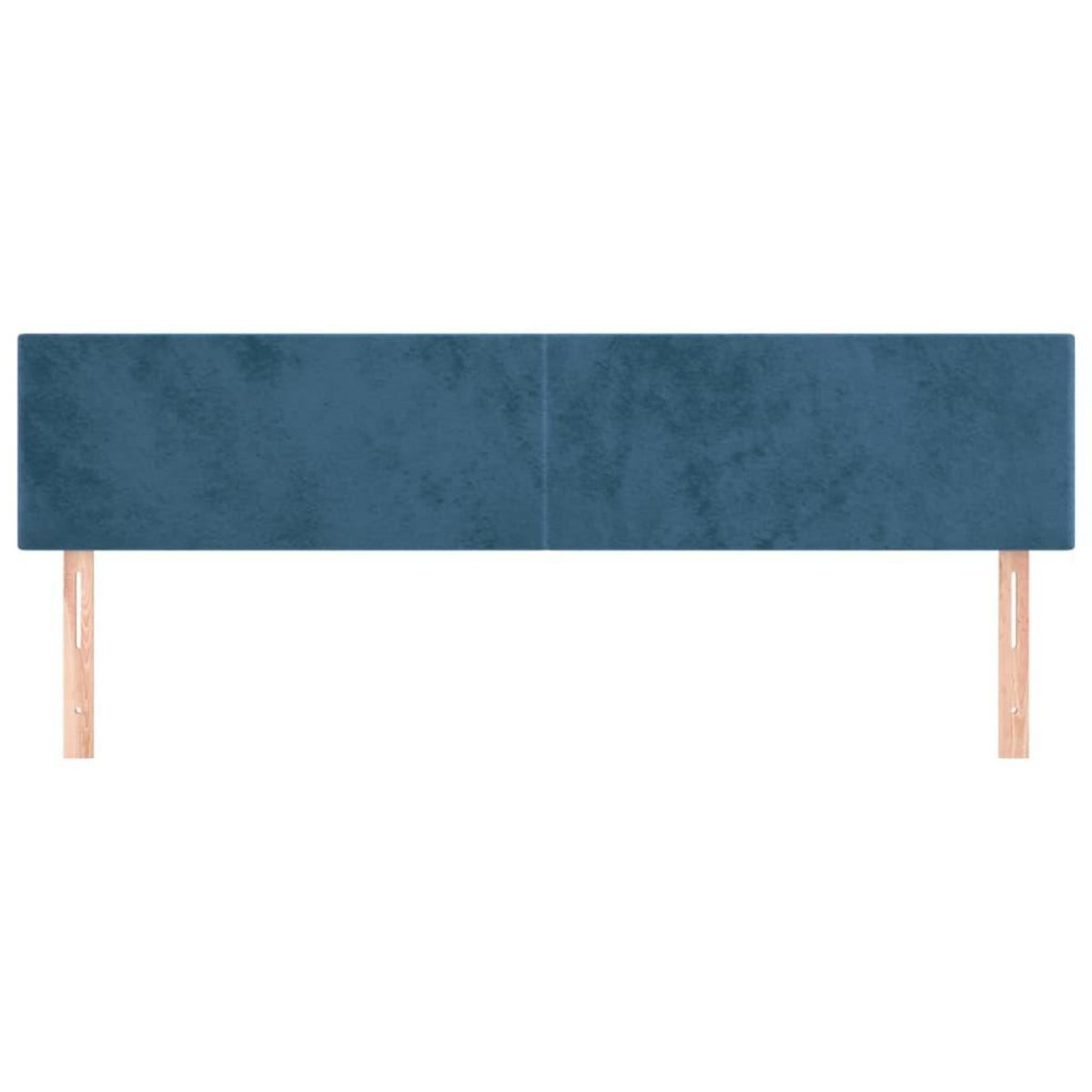 VIDAXL Tetes de lit 2 pcs Bleu fonce 100x5x78/88 cm Velours