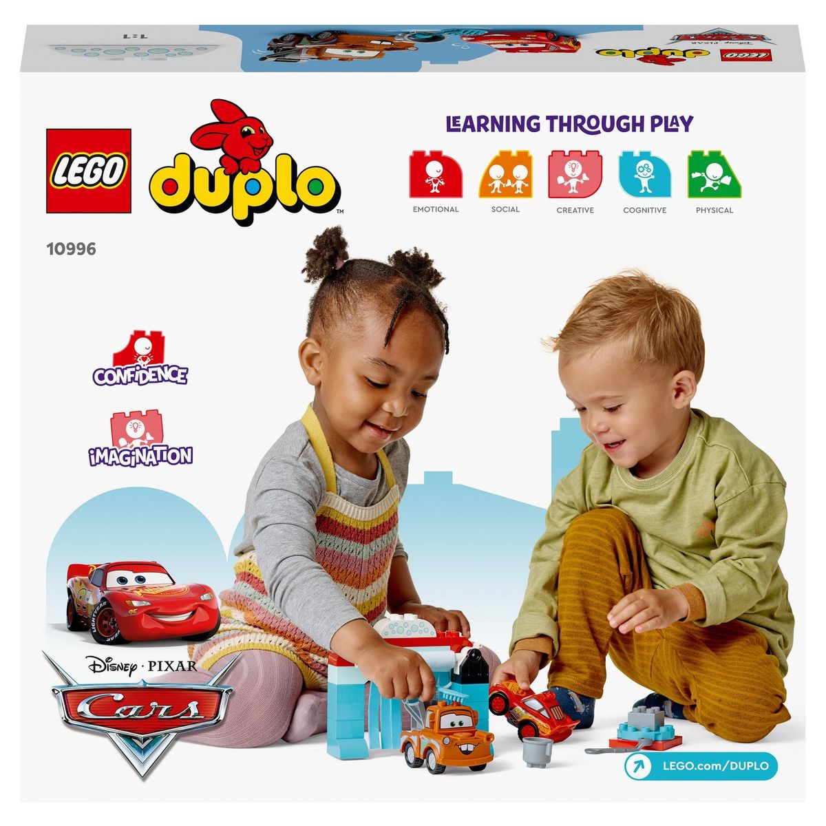 LEGO Duplo 10996 La station de lavage avec Flash Mc Queen et Martin, Jouet avec Voitures, Garçons et Filles 2 Ans