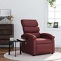 Voir la diapositive 1 : VIDAXL Fauteuil de massage inclinable Rouge bordeaux Similicuir