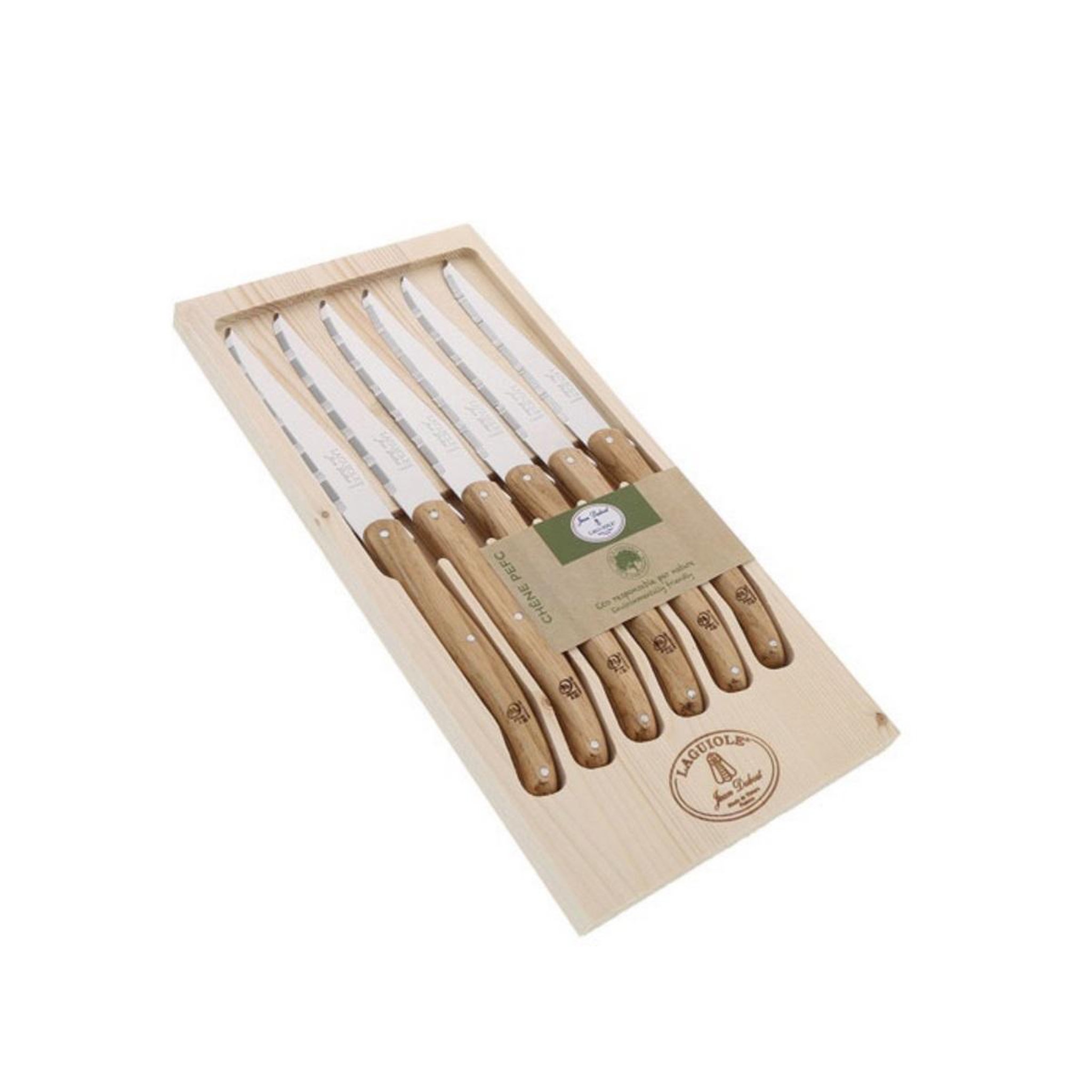 Voir la diapositive 2 : Jean dubost Coffret de 6 couteaux à steak - l0060011pef175