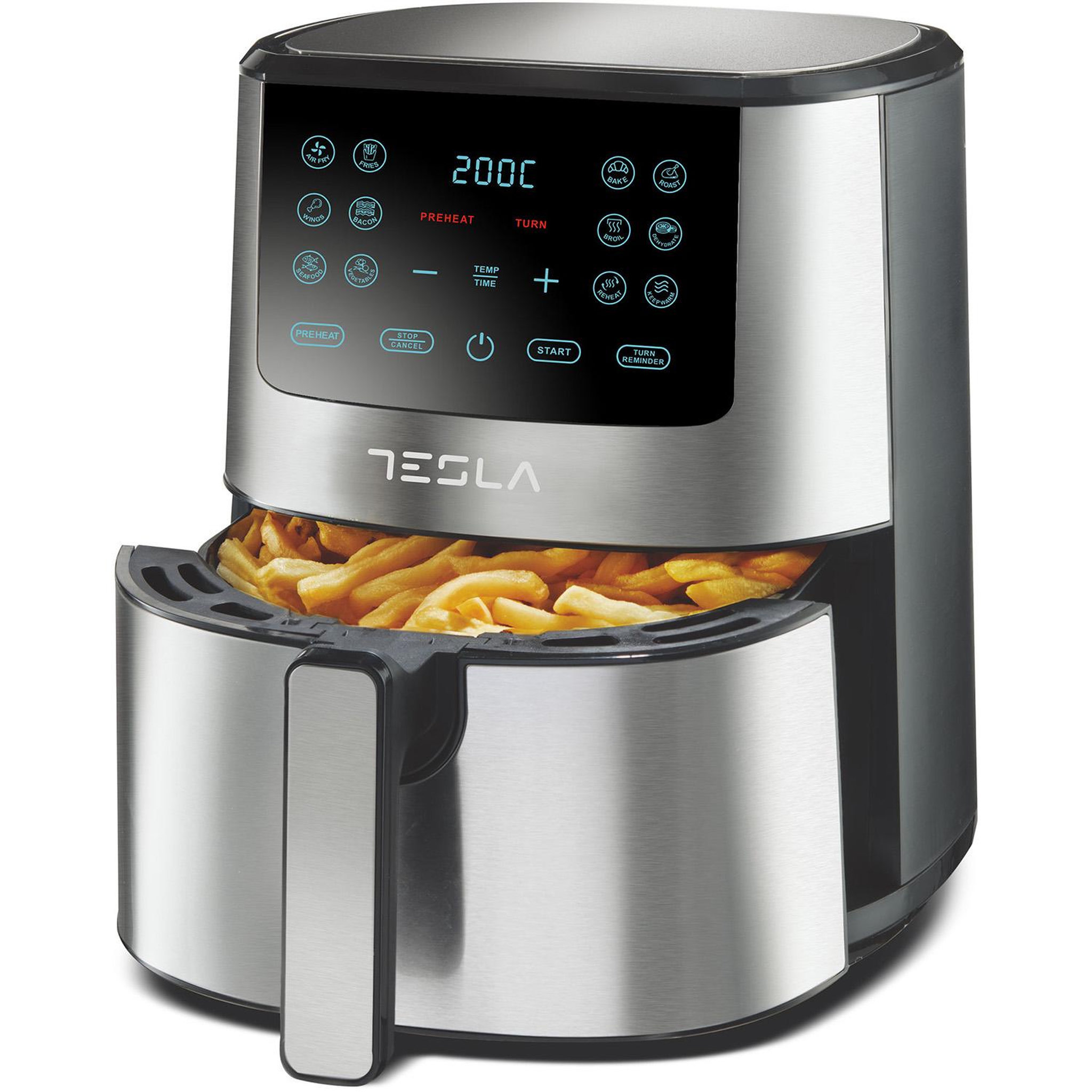 Voir la diapositive 3 : TESLA Friteuse à air chaud 5l 1300w noir/inox - af501bx