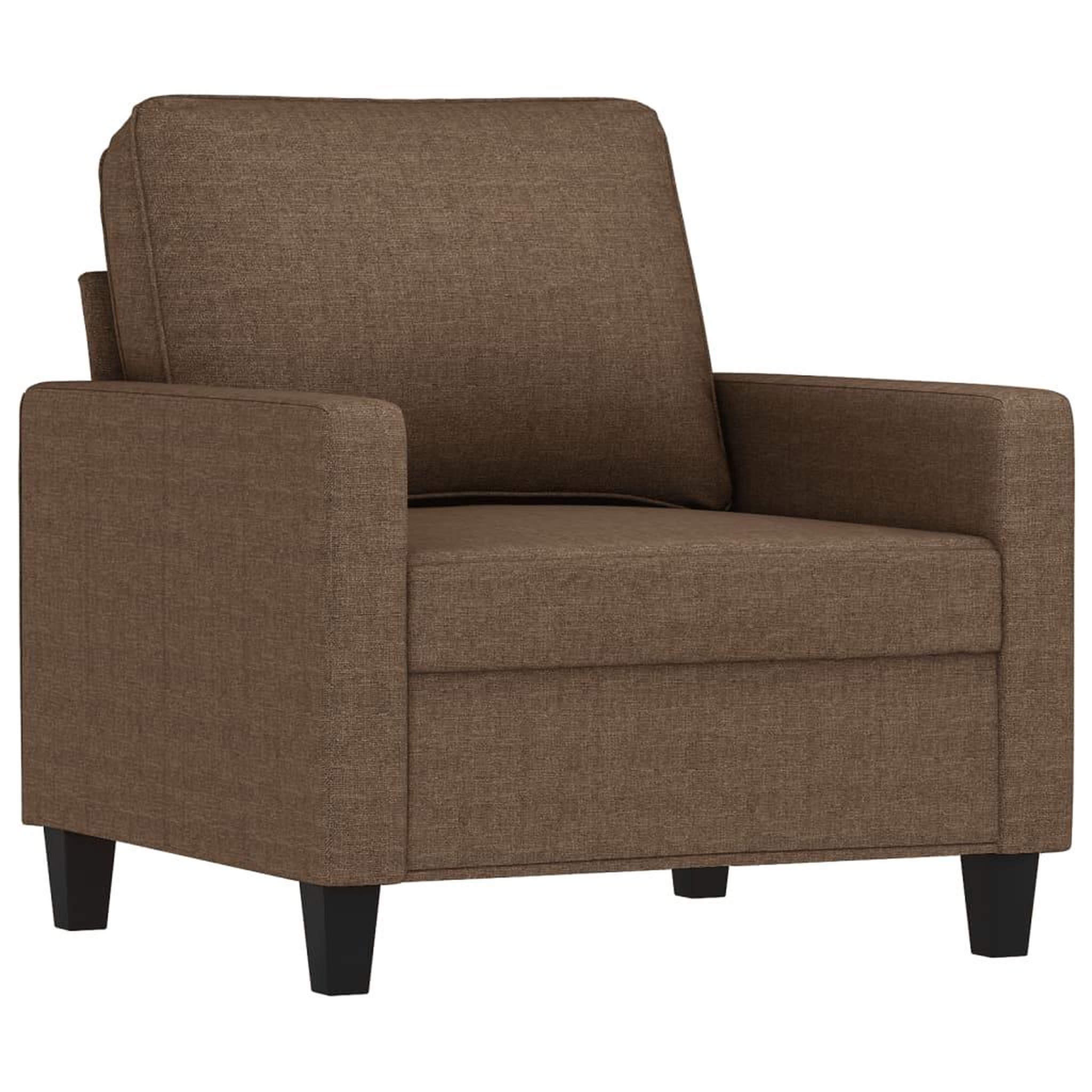 Voir la diapositive 3 : VIDAXL Ensemble de canapes 3 pcs avec coussins Marron Tissu