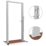 VIDAXL Douche d'exterieur avec receveur WPC Acier inoxydable