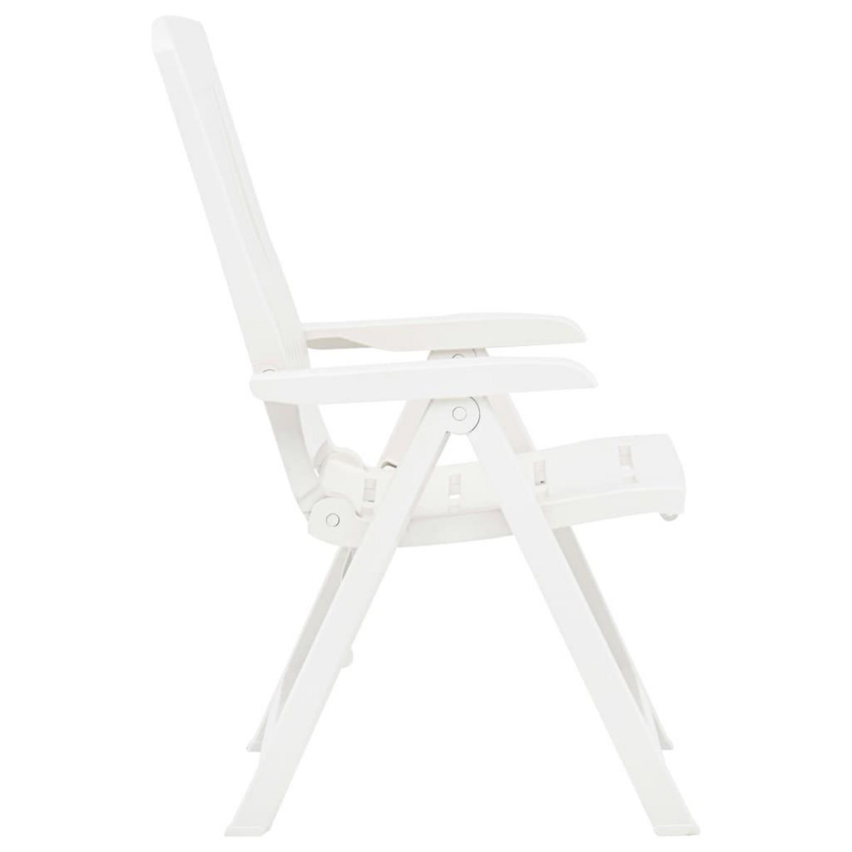 VIDAXL Chaises inclinables de jardin lot de 2 Plastique Blanc