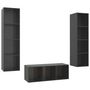 Voir la diapositive 2 : VIDAXL Ensemble de meubles TV 3 pcs Gris brillant Bois d'ingenierie