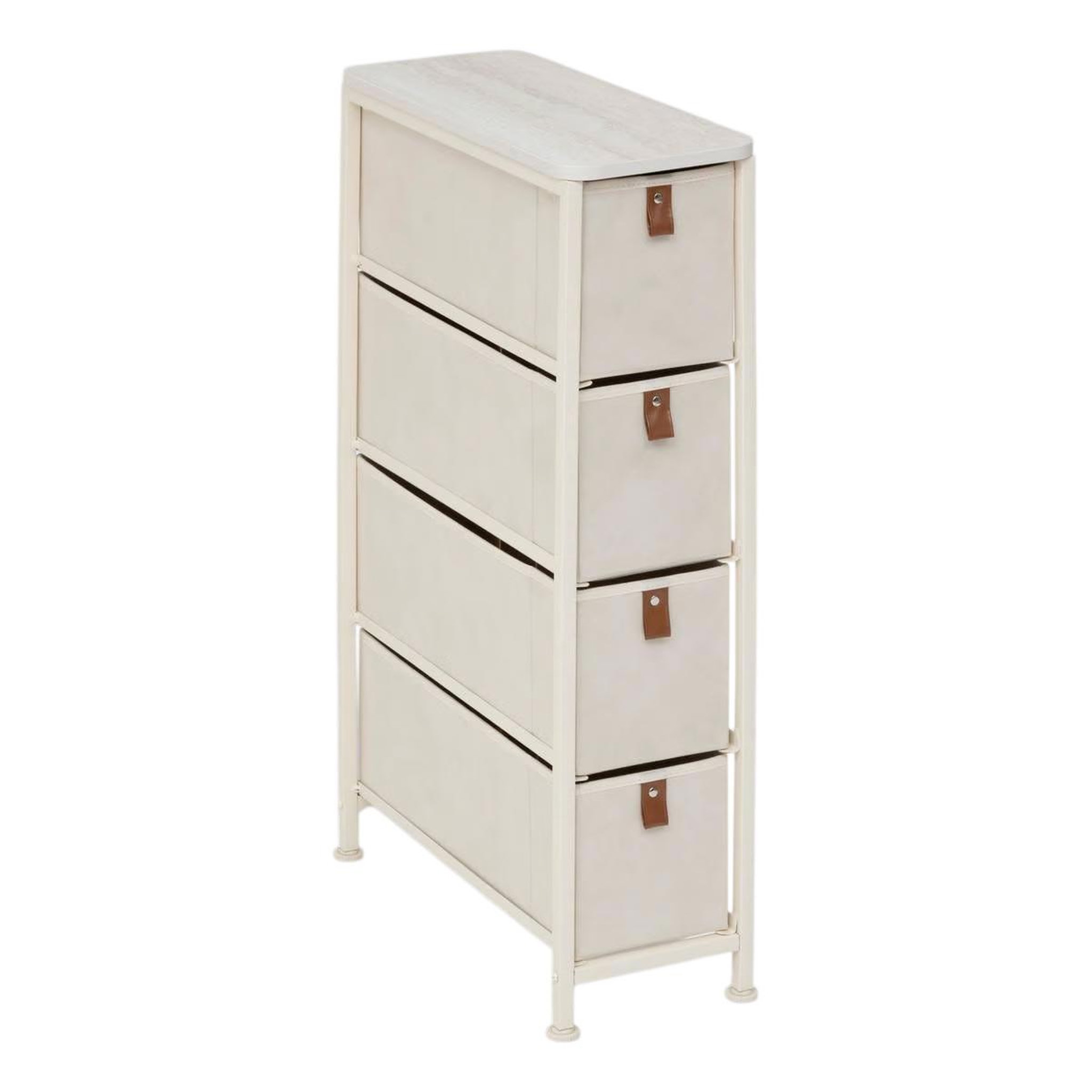 FIVE Meuble de Rangement 4 Tiroirs  Tissa  77cm Beige