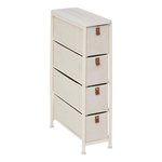 FIVE Meuble de Rangement 4 Tiroirs  Tissa  77cm Beige