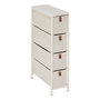 Voir la diapositive 1 : FIVE Meuble de Rangement 4 Tiroirs  Tissa  77cm Beige