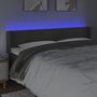 Voir la diapositive 4 : VIDAXL Tete de lit a LED Gris fonce 163x16x78/88 cm Velours