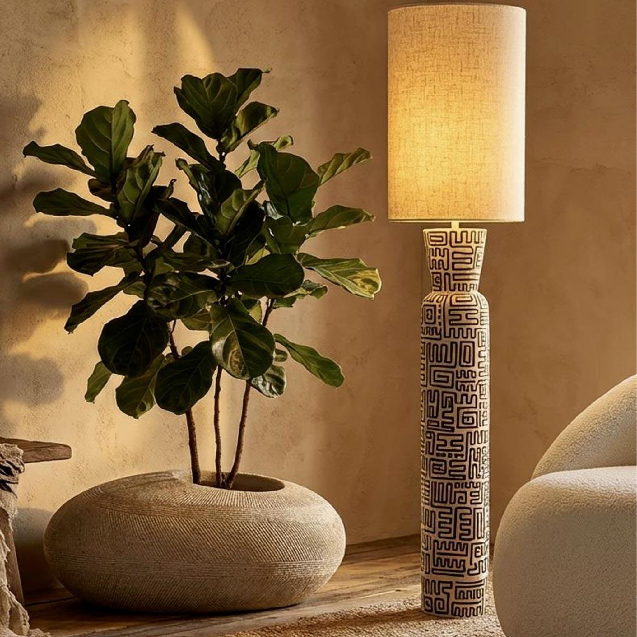Voir la diapositive 6 : Paris Prix Cache-pot effet pierre  stone  78cm gris