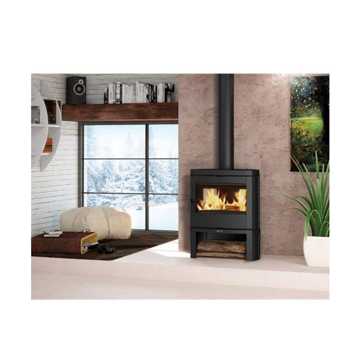 NORDICA EXTRAFLAME Poêle à bois fonte 7.7kw - JENNIFER.16