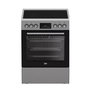 Voir la diapositive 1 : Beko Cuisinière vitrocéramique 66l 4 feux inox - FBE67310GX