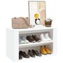 Voir la diapositive 4 : VIDAXL Etagere a chaussures Blanc 75x35x45 cm Bois d'ingenierie