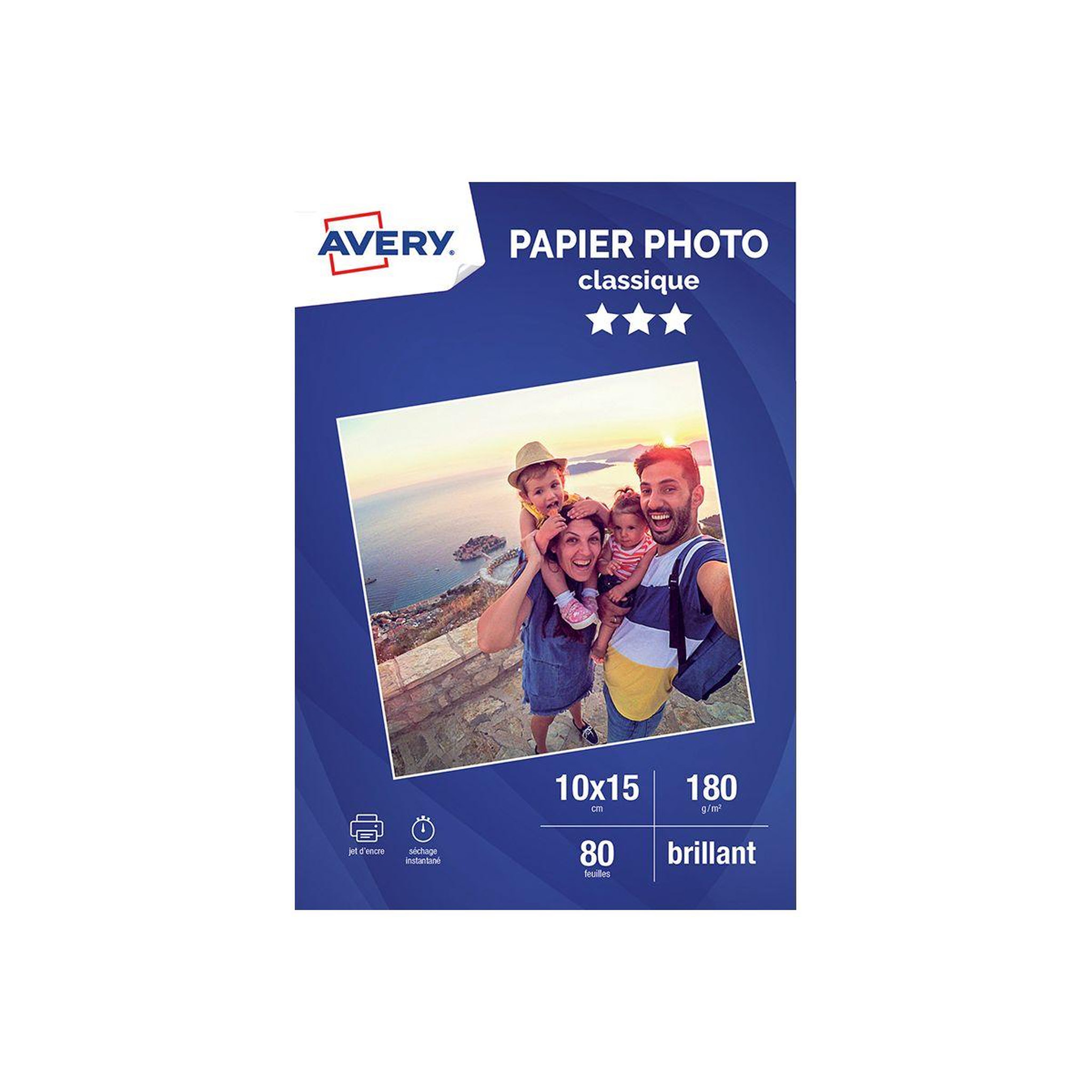 Voir la diapositive 1 : AVERY Papier photo 80 Photos brillantes 10x15 180g