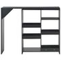 Voir la diapositive 2 : VIDAXL Table de bar avec tablette amovible Noir 138x39x110 cm