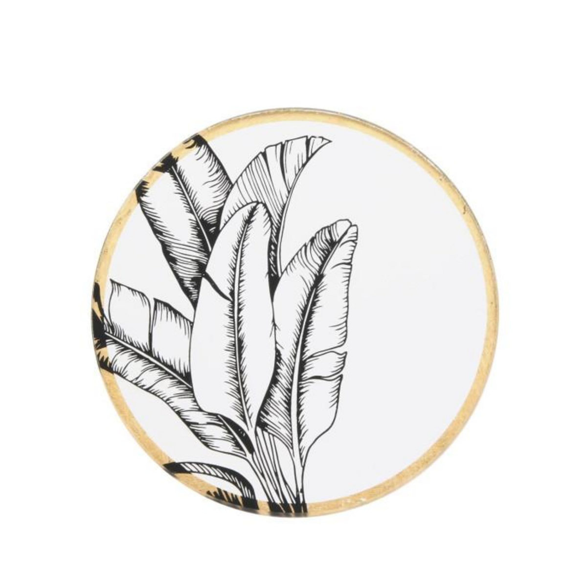 Paris Prix Lot de 4 Dessous de Verre  Natural Wild  10cm Or