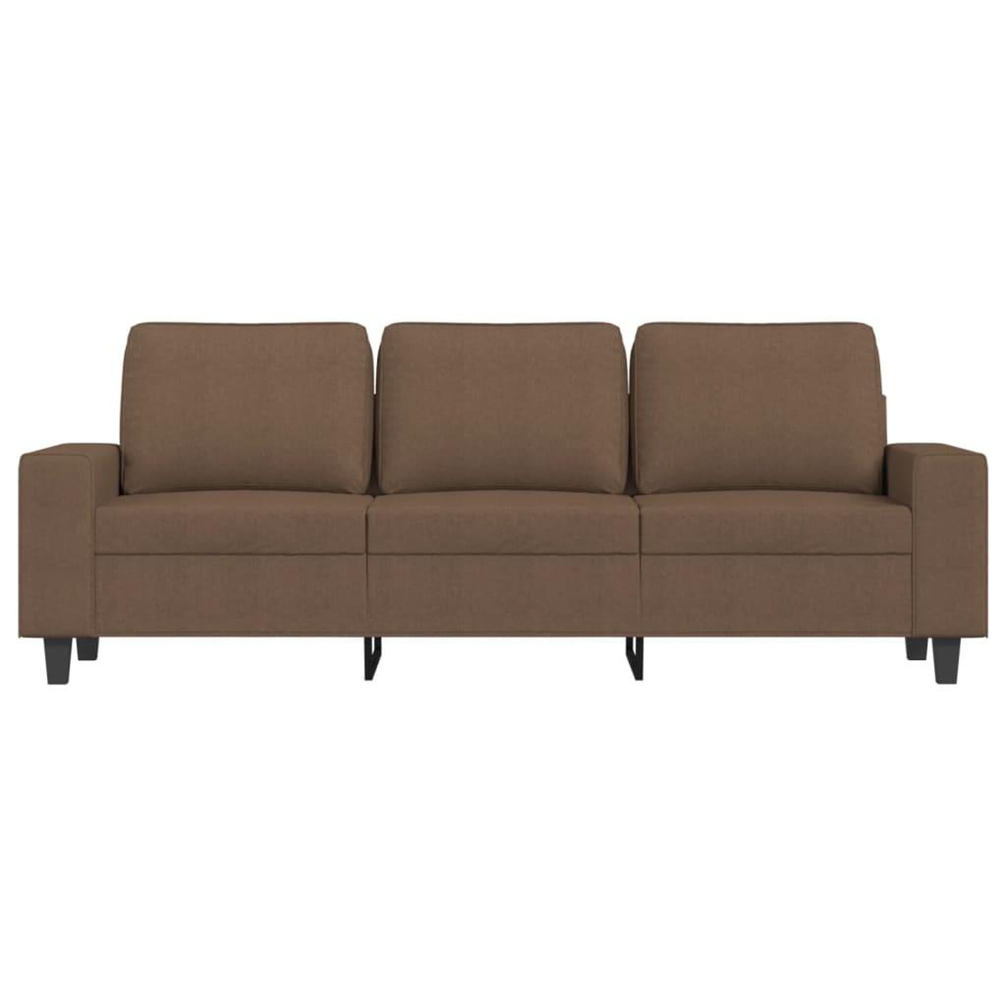 Voir la diapositive 3 : VIDAXL Canape a 3 places Marron 180 cm Tissu