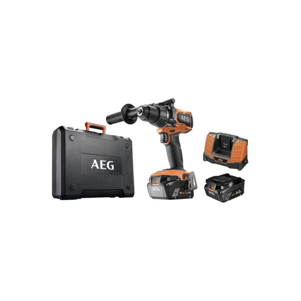 AEG Perceuse-visseuse à percussion Brushless AEG 18V - 2 batteries 6.0Ah -  Chargeur BSB18BL-602K pas cher 