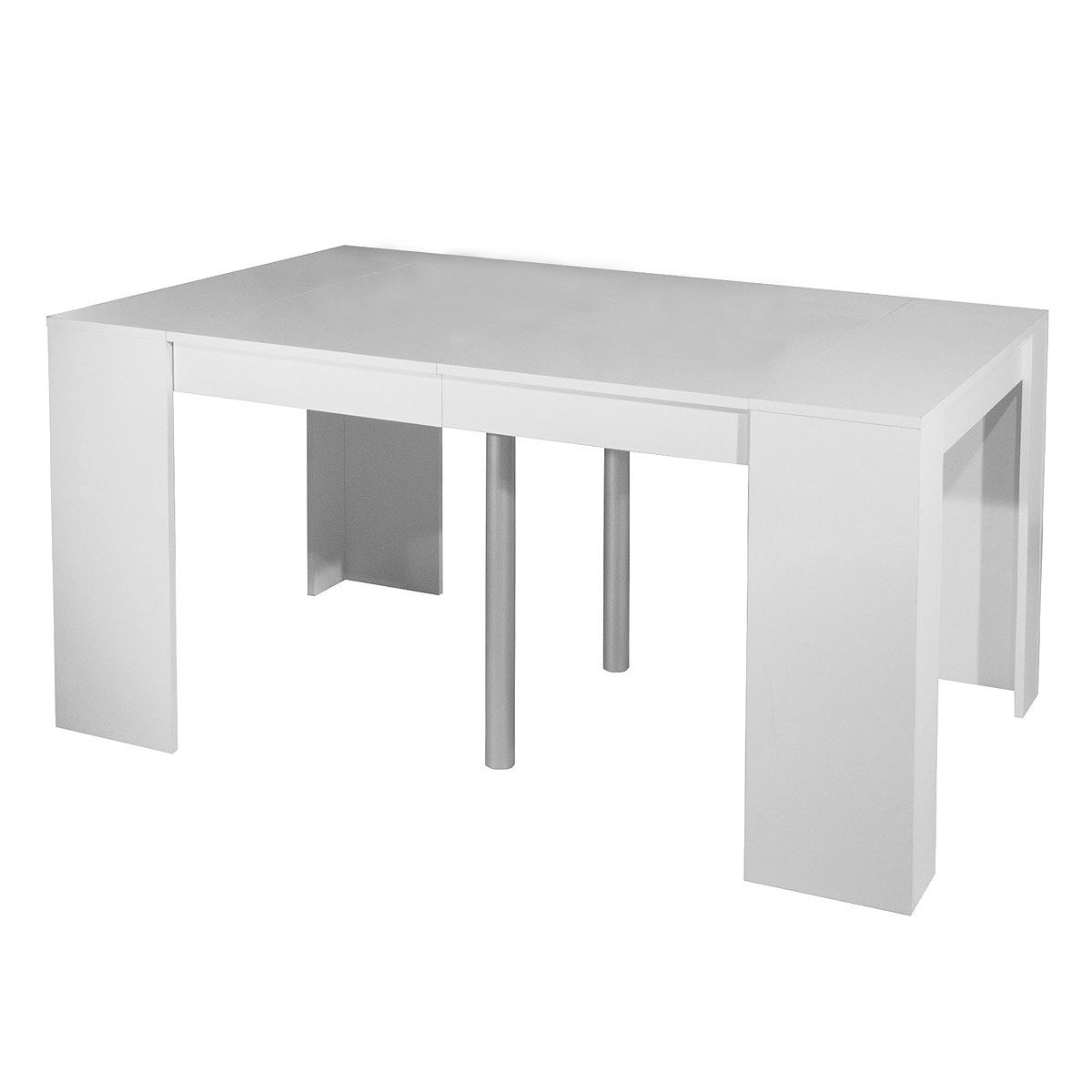 Table console extensible SOBRIO Blanc