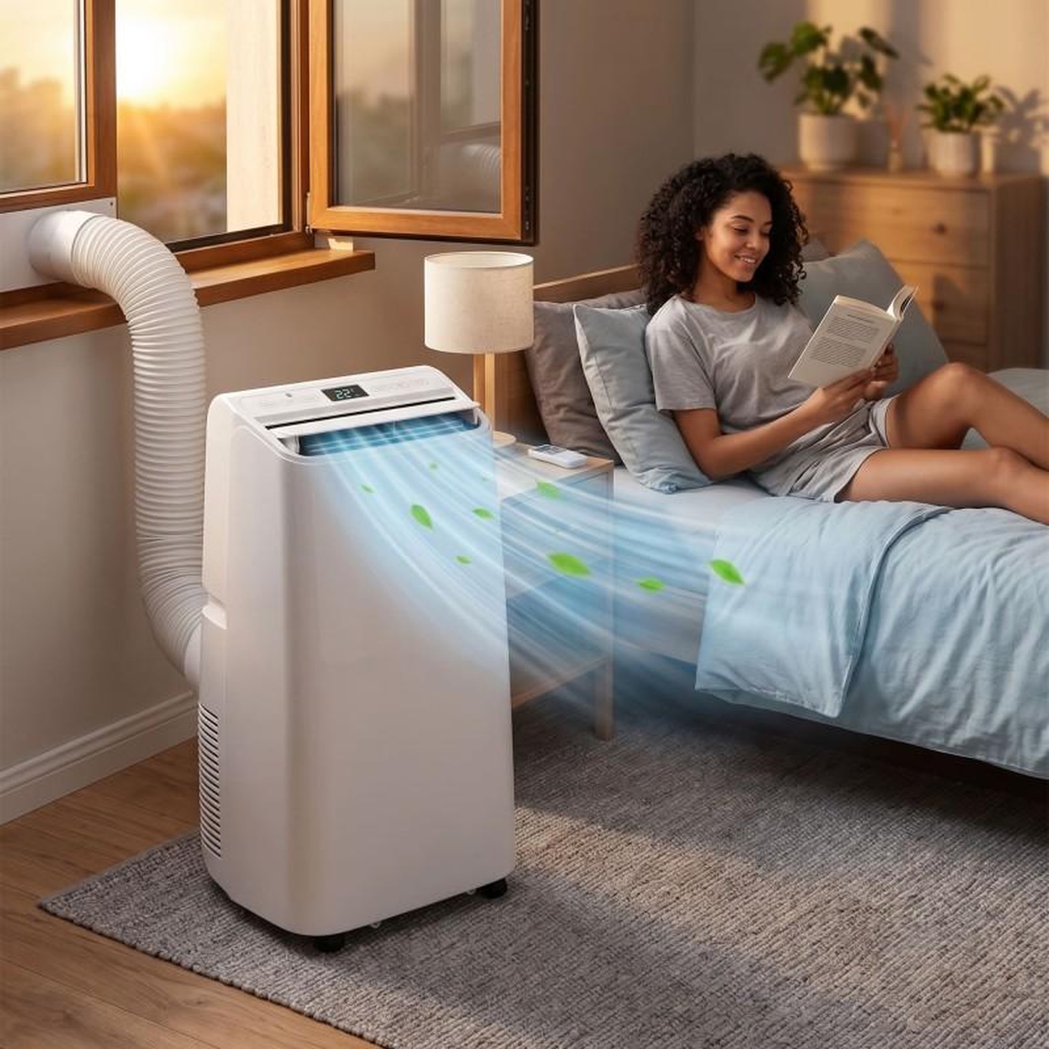 Voir la diapositive 2 : Climatiseur mobile 12000 btu - télécommande - déshumidification