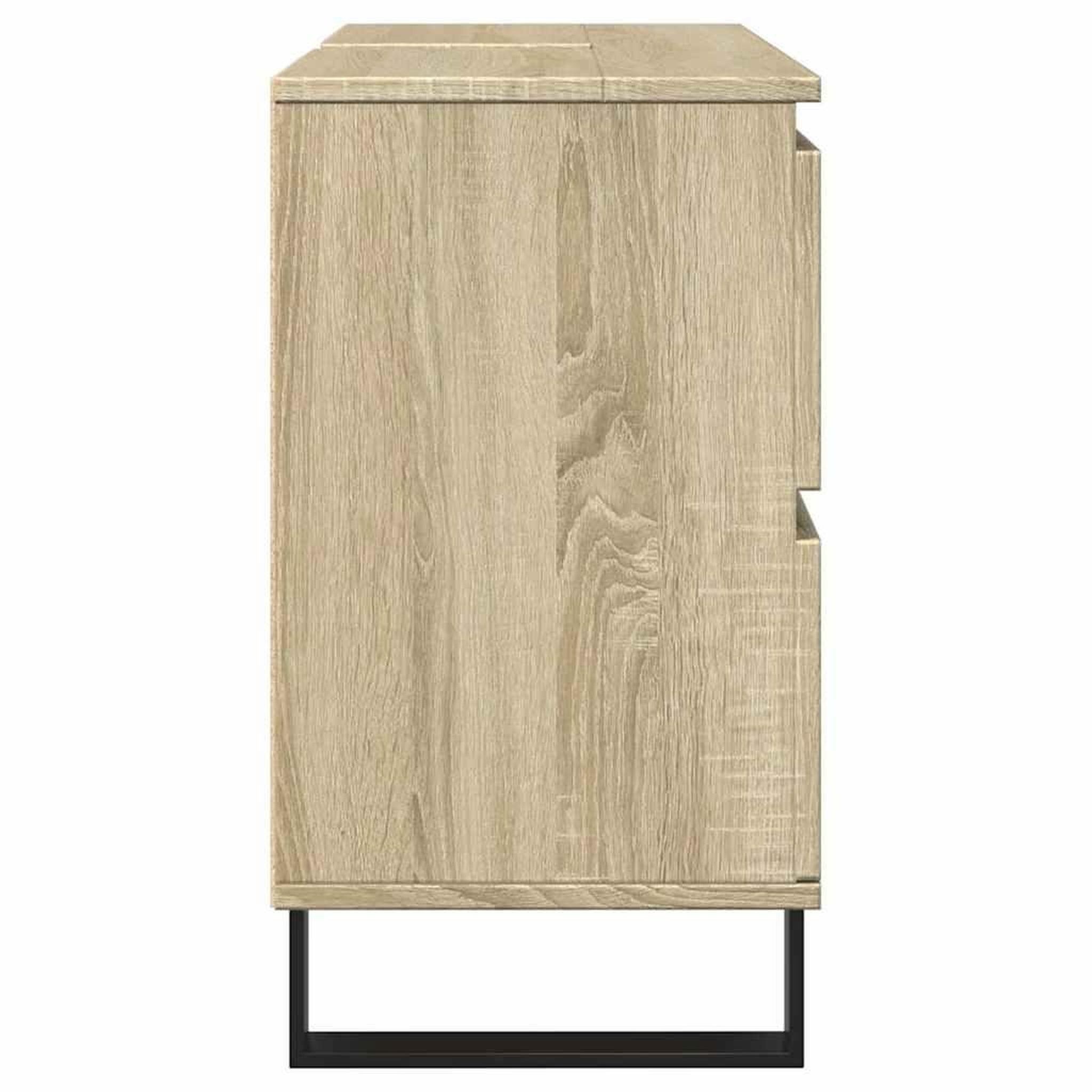 Voir la diapositive 4 : VIDAXL Armoire salle de bain chene sonoma 80x33x60cm bois d'ingenierie