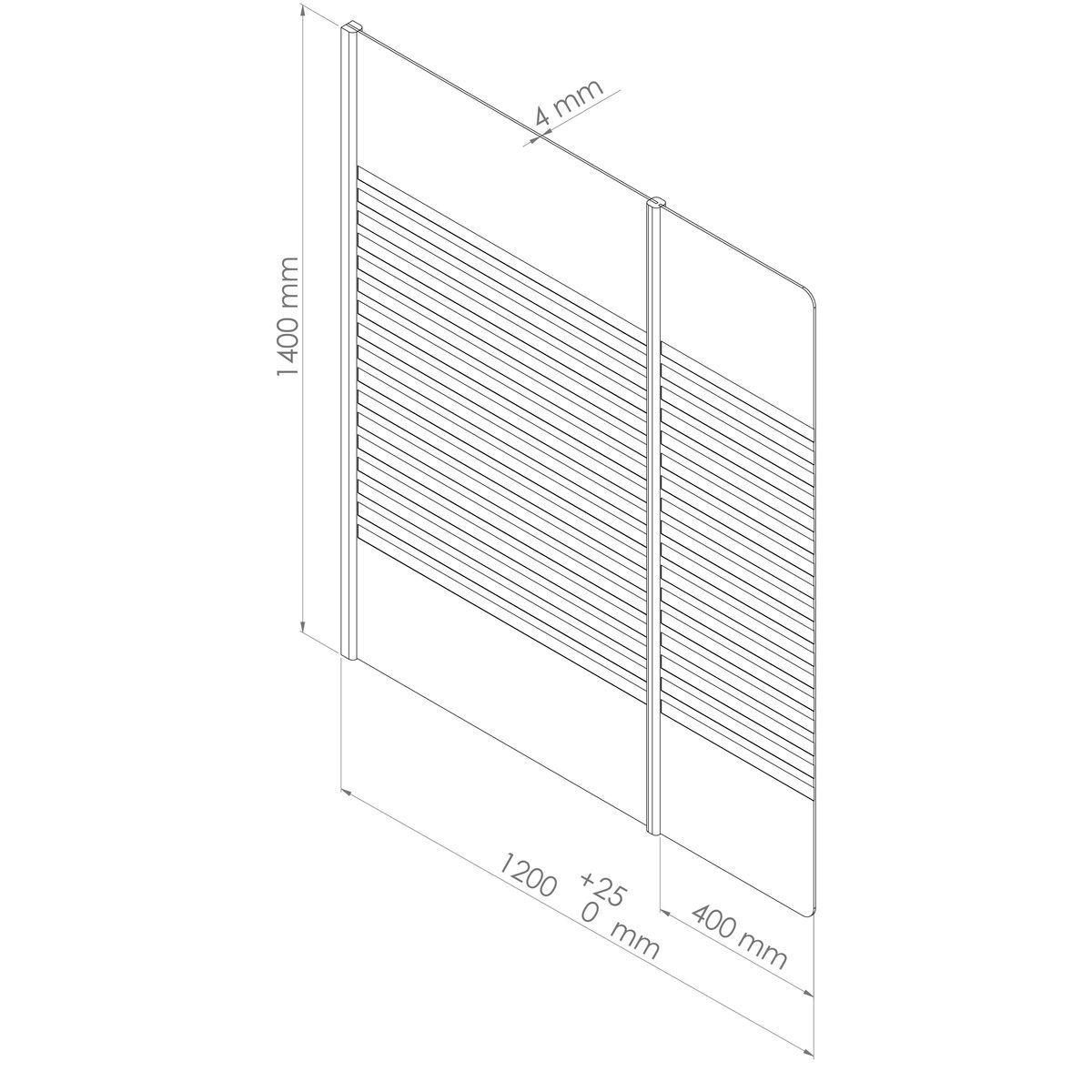 ONDEE DAKLA Pare-baignoire 120x140