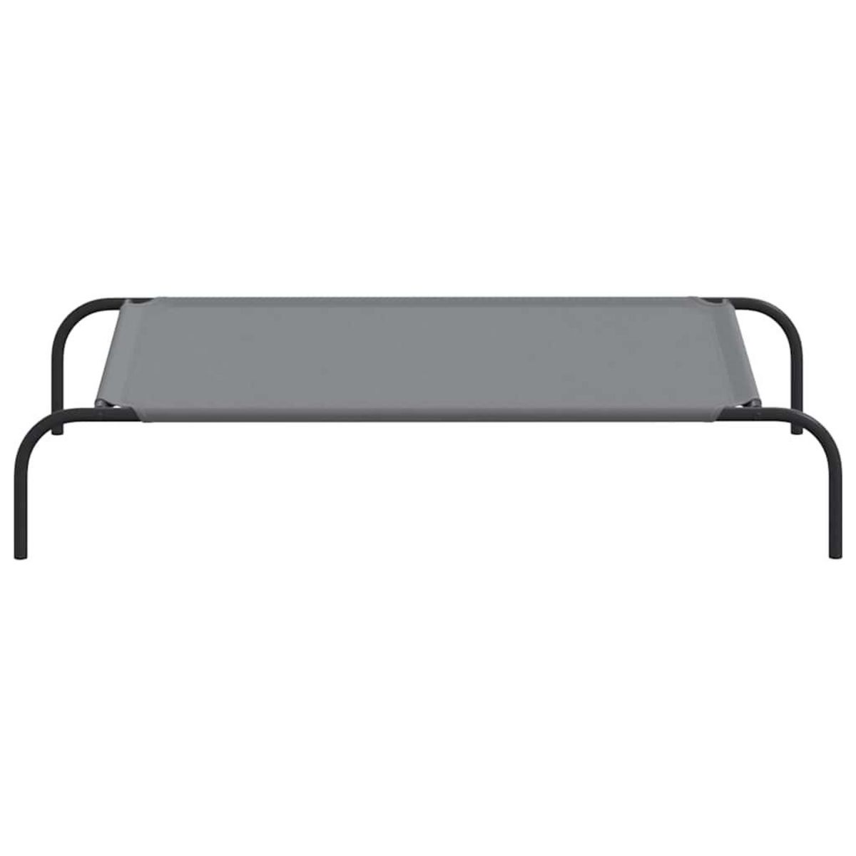 VIDAXL Lit sureleve pour chien gris 110x65x20 cm tissu oxford et acier