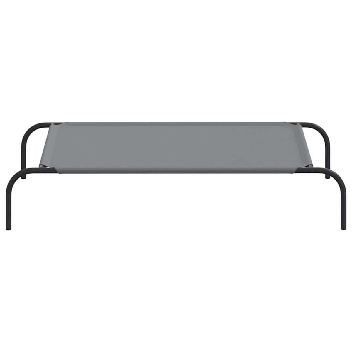 VIDAXL Lit sureleve pour chien gris 110x65x20 cm tissu oxford et acier