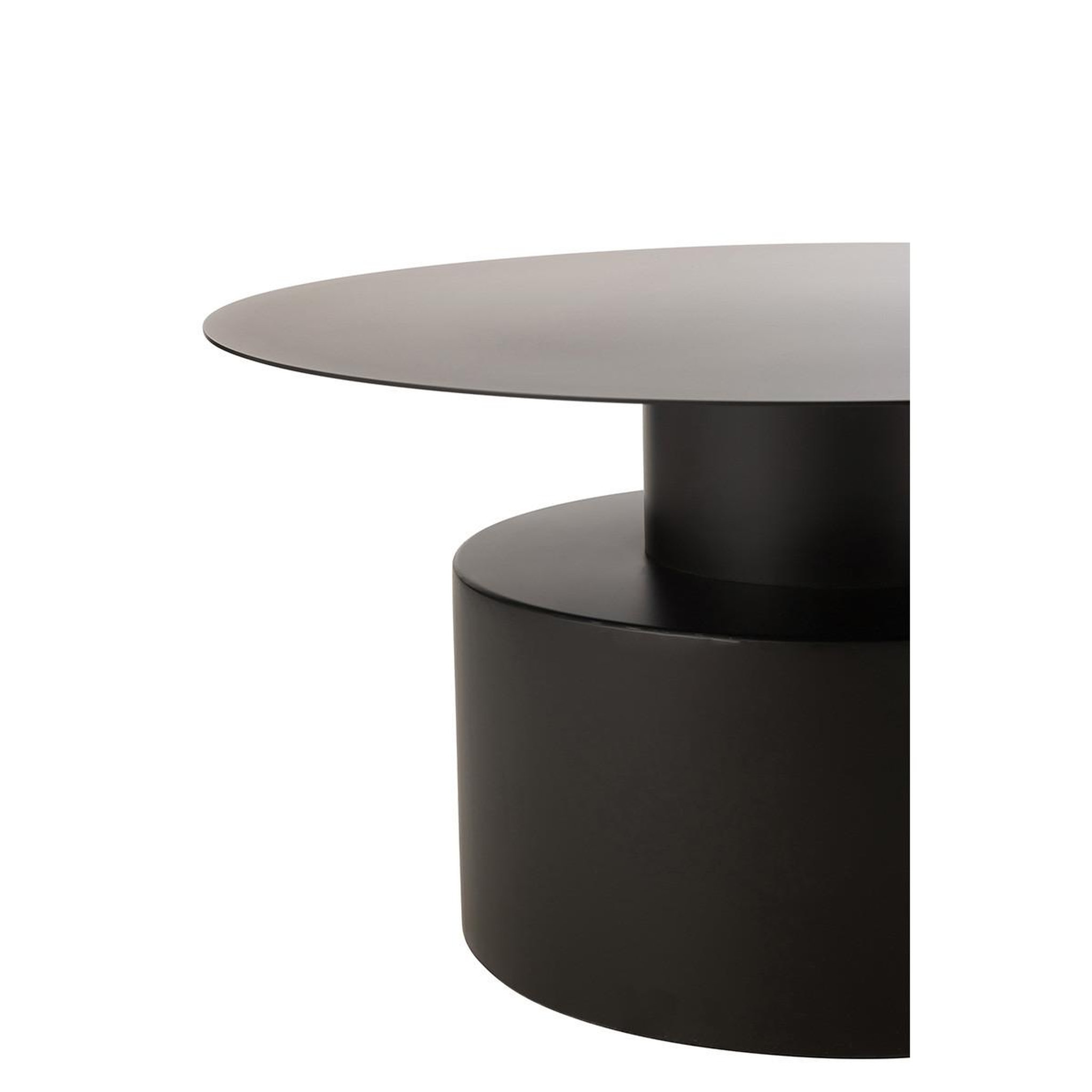 Voir la diapositive 3 : J-LINE Table basse en métal  gregorio  80cm noir