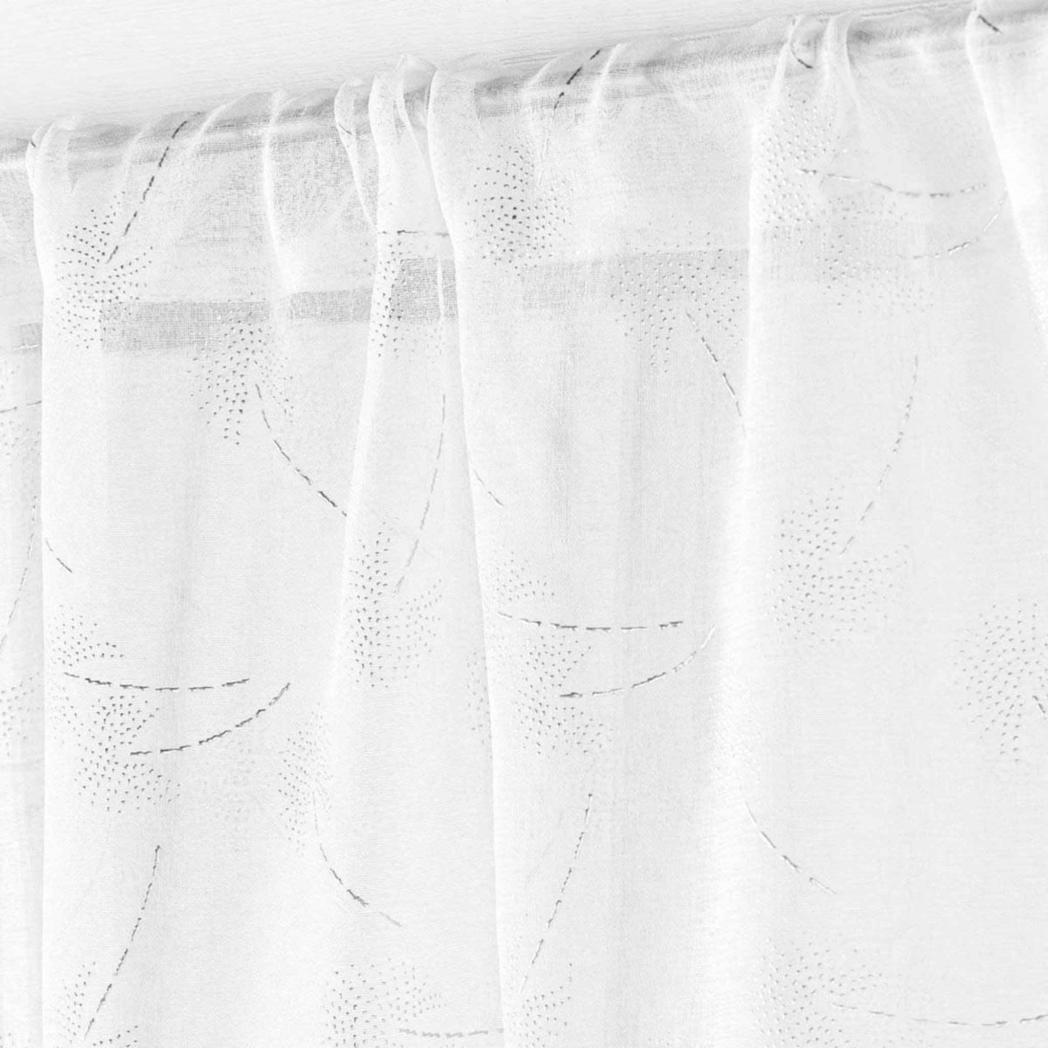 Voir la diapositive 2 : Douceur d'Intérieur Paire de voilages passe-tringle  dalya  70x200cm blanc