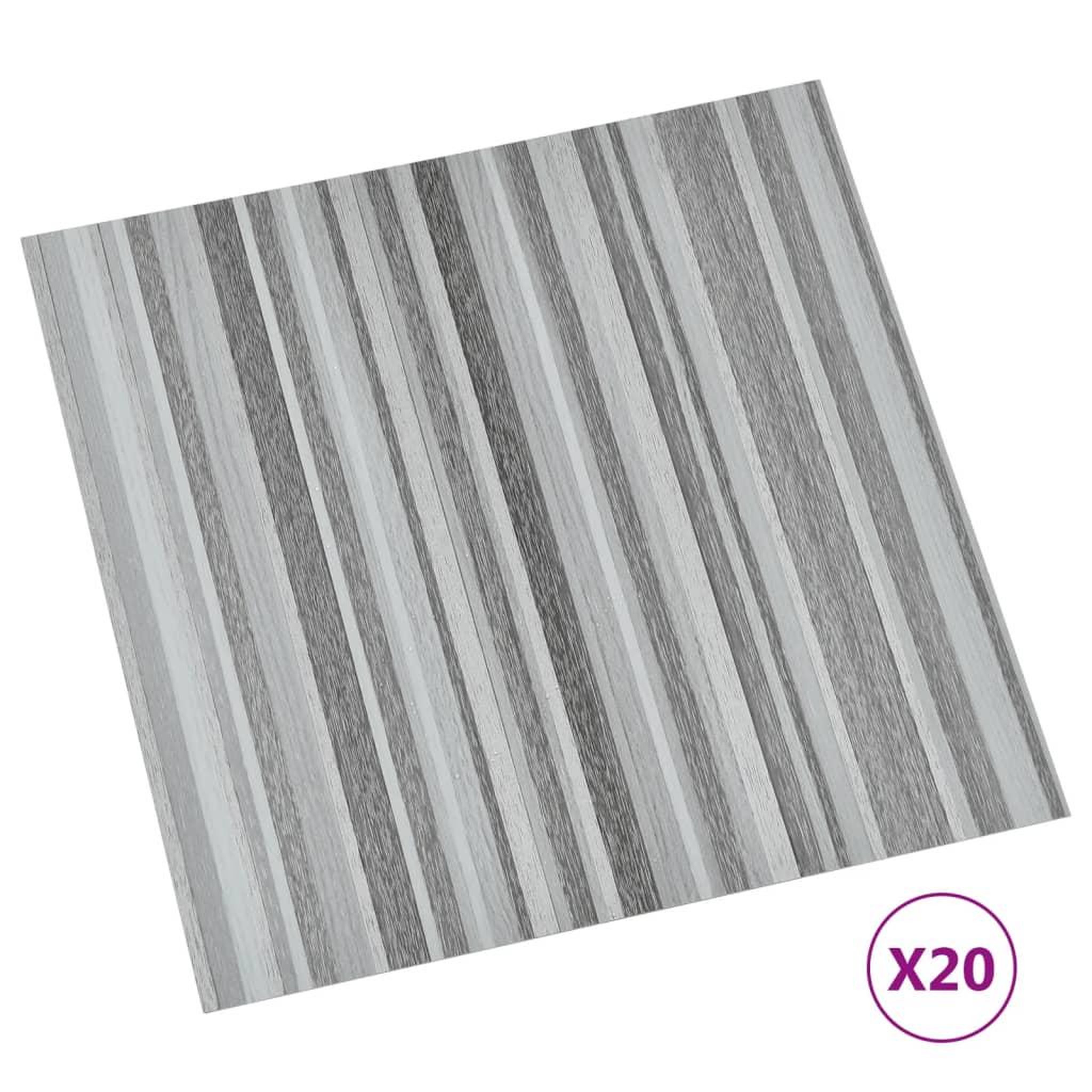 Voir la diapositive 2 : VIDAXL Dalles de plancher autoadhesives 20 pcs PVC 1,86 m^2 gris clair