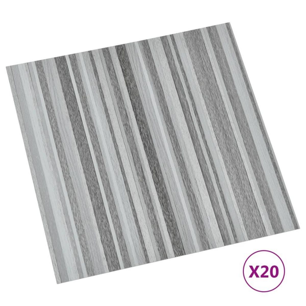 VIDAXL Dalles de plancher autoadhesives 20 pcs PVC 1,86 m^2 gris clair
