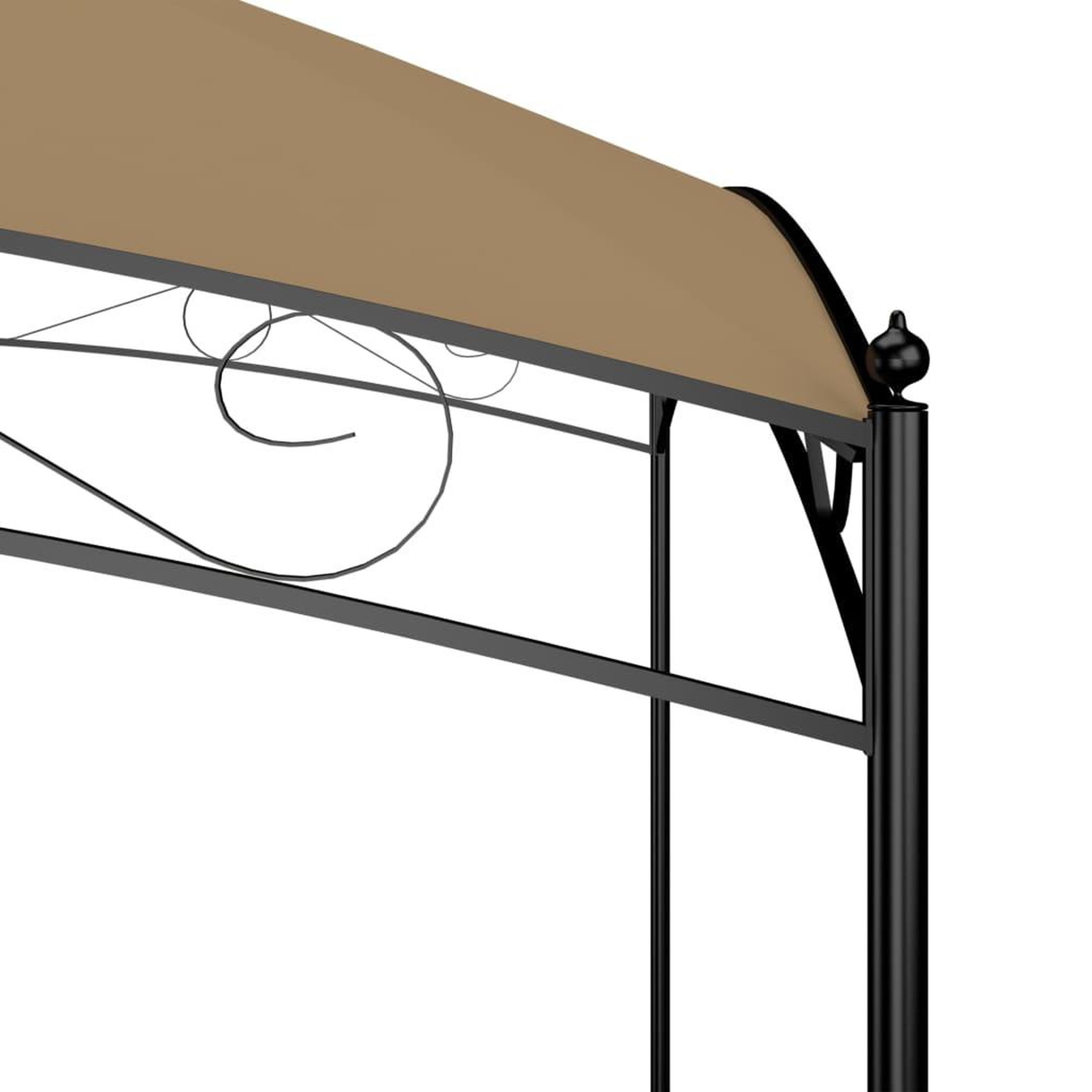 Voir la diapositive 4 : VIDAXL Belvedere 3x4x2,65 m Taupe 180 g/m^2