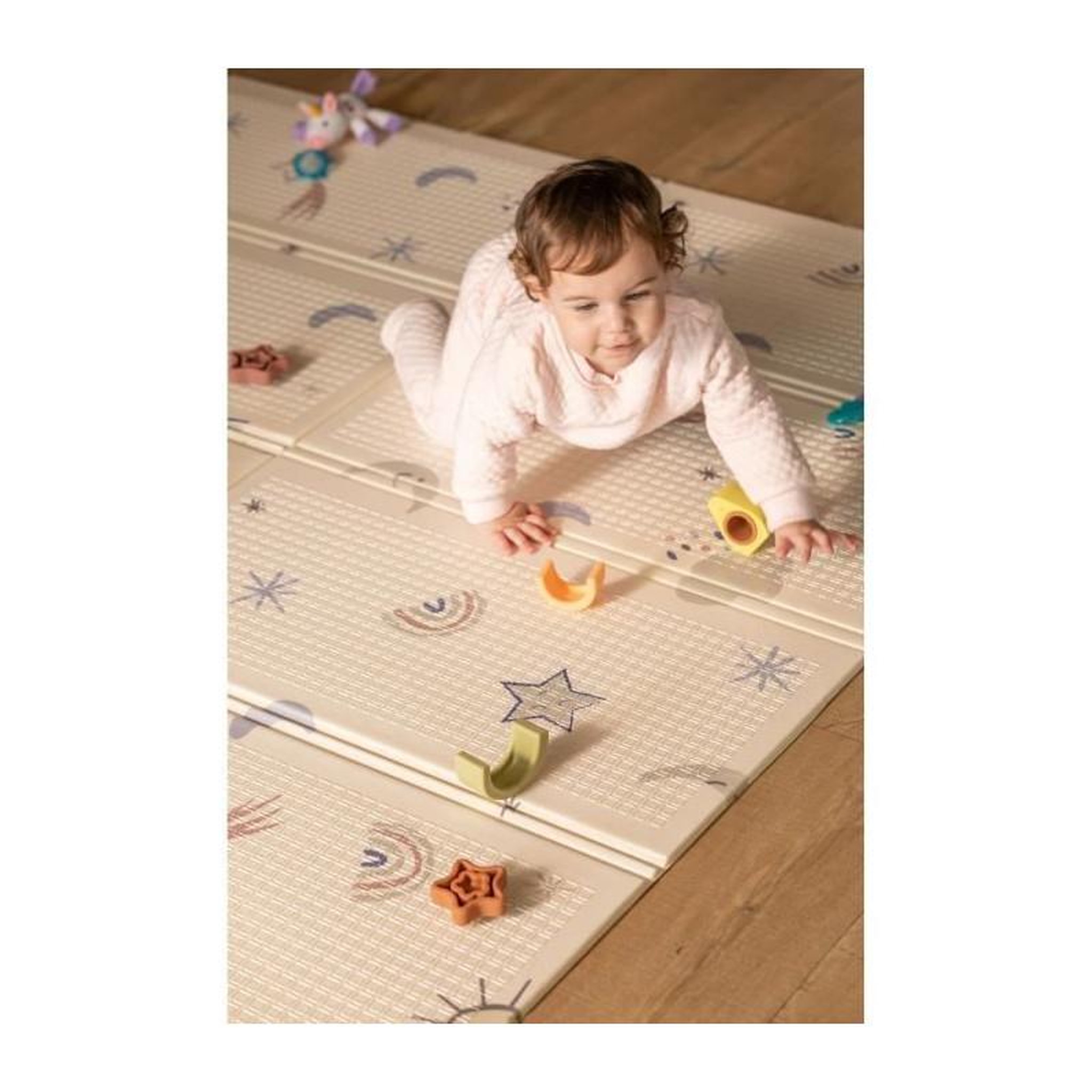 Voir la diapositive 5 : NUBY Tapis d'Éveil Réversible - NUBY - 200 x 150 x 1 cm - Arc-en-Ciel