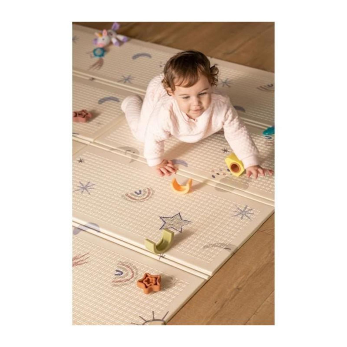 NUBY Tapis d'Éveil Réversible - NUBY - 200 x 150 x 1 cm - Arc-en-Ciel