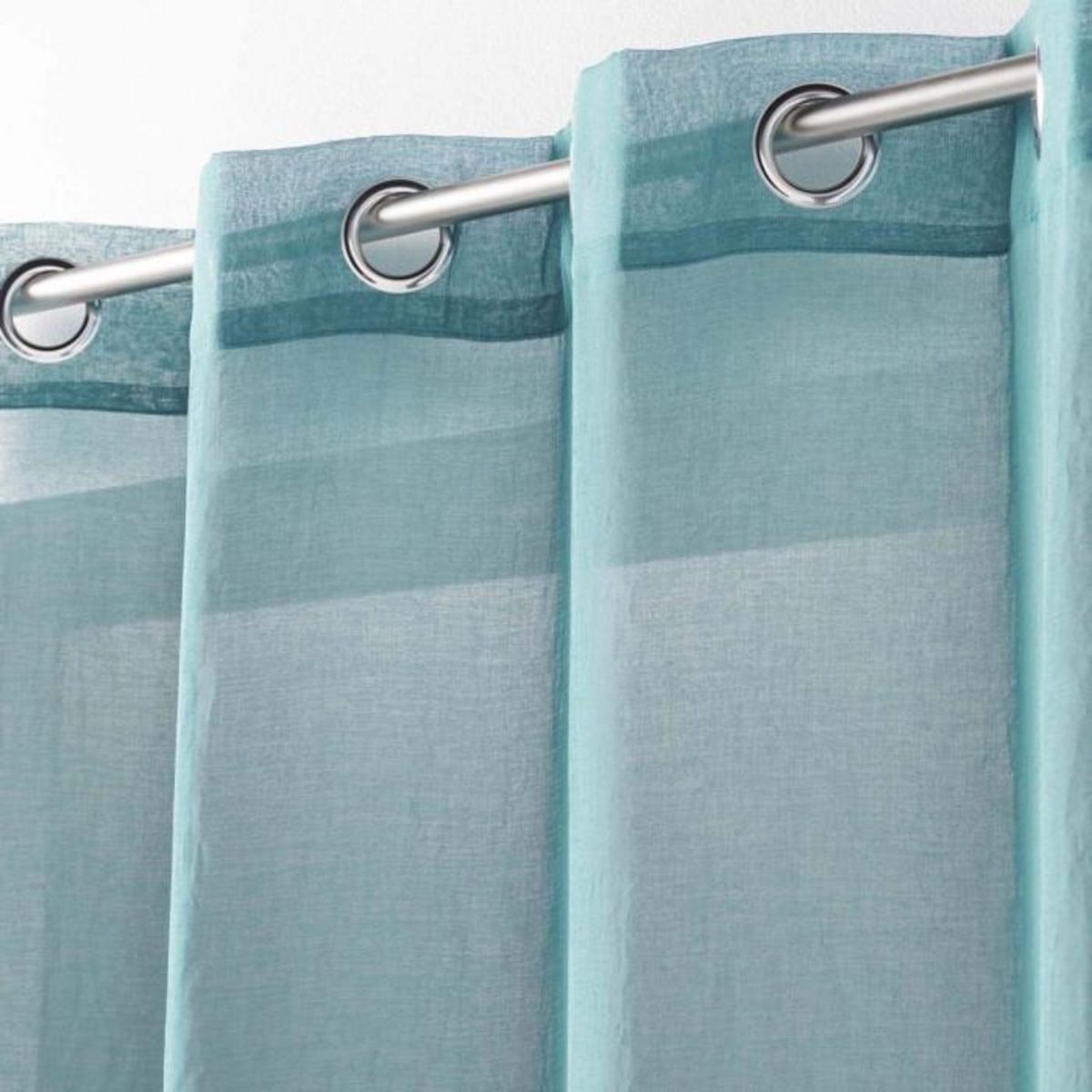 Paris Prix Rideau Voilage Étamine  Telma  140x240cm Bleu