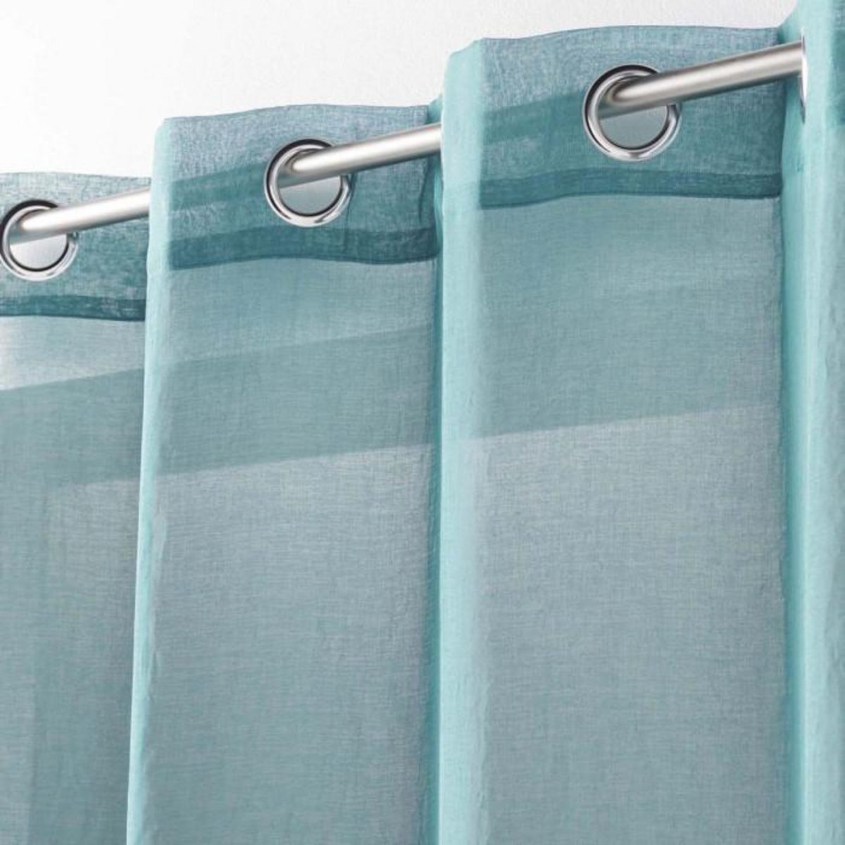 Paris Prix Rideau Voilage Étamine  Telma  140x240cm Bleu