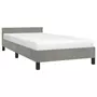 VIDAXL Cadre de lit avec tete de lit Gris clair 80x200 cm Velours