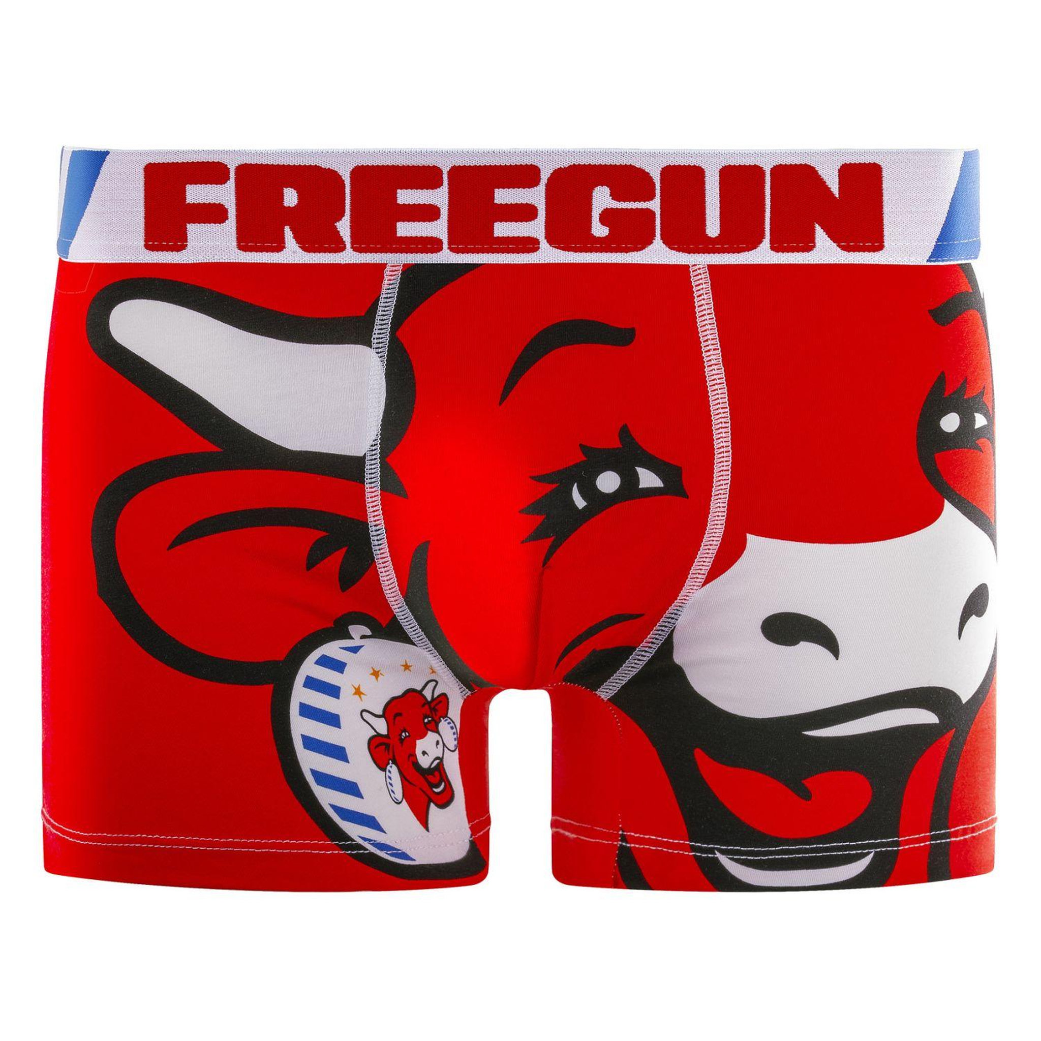 Voir la diapositive 5 : FREEGUN Lot de 4 boxers homme en coton la Vache qui Rit