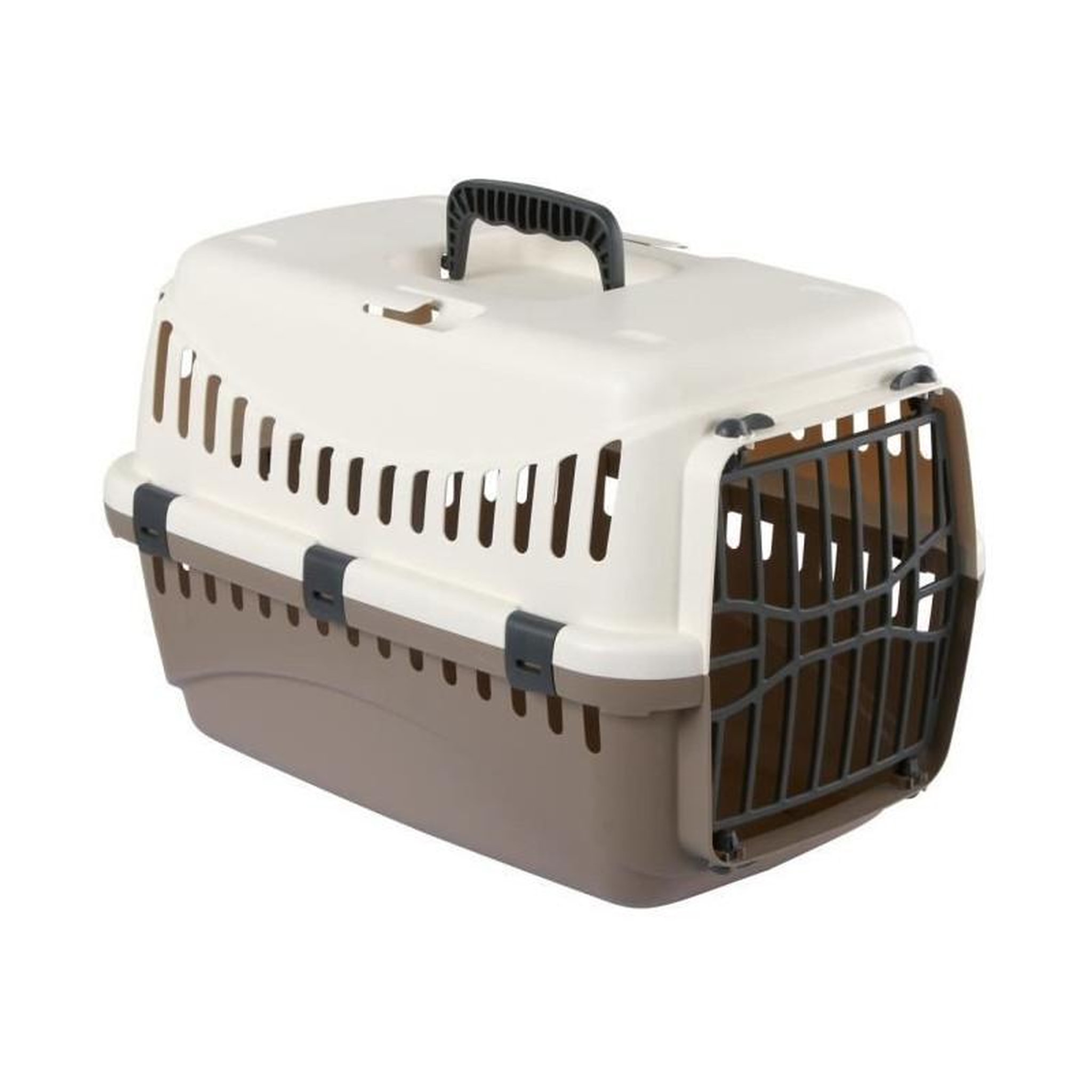 KERBL KERBL Box de transport Expedition pour chien - 48x32x32cm - Creme et taupe