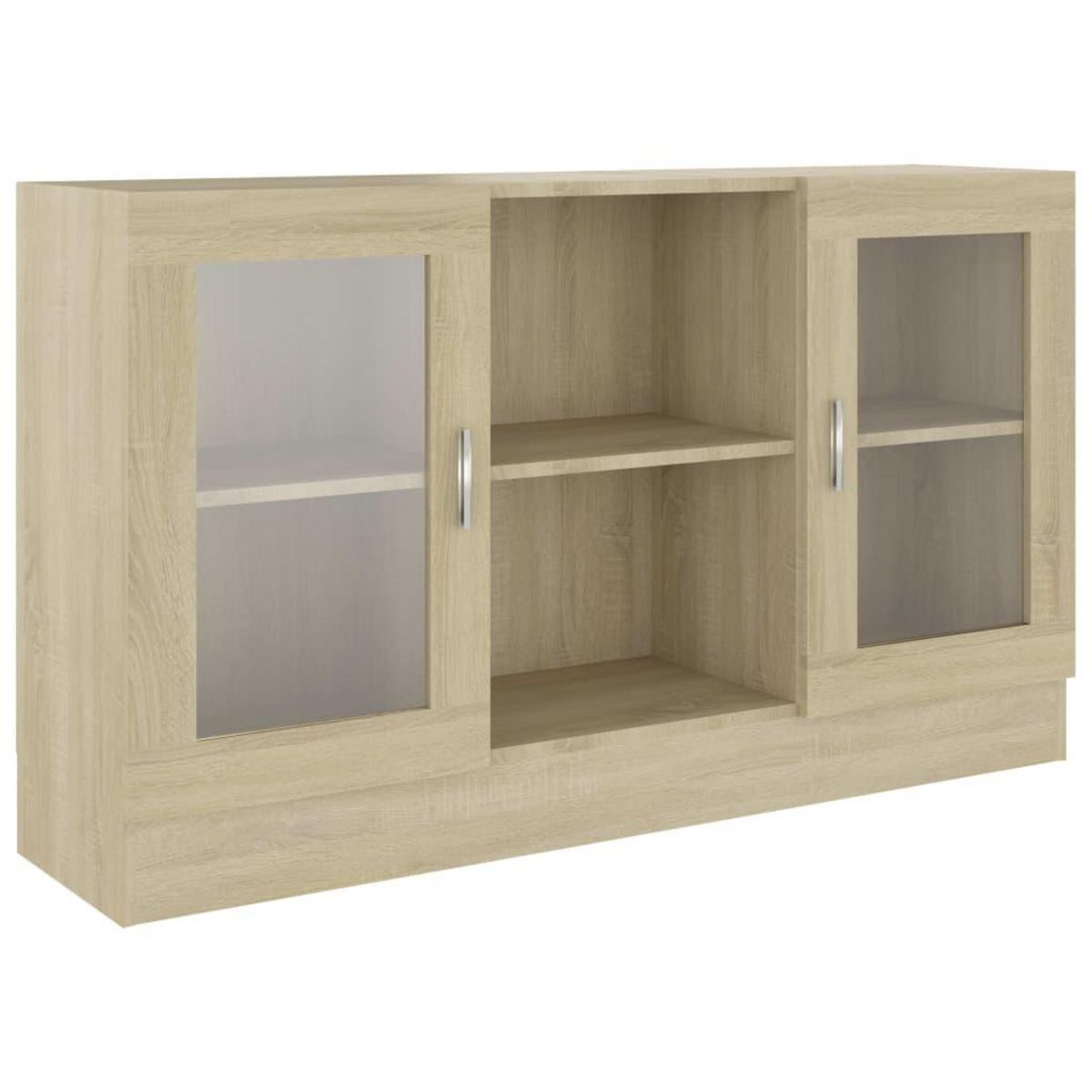 VIDAXL Armoire a vitrine Chene sonoma 120x30,5x70 cm Bois d'ingenierie