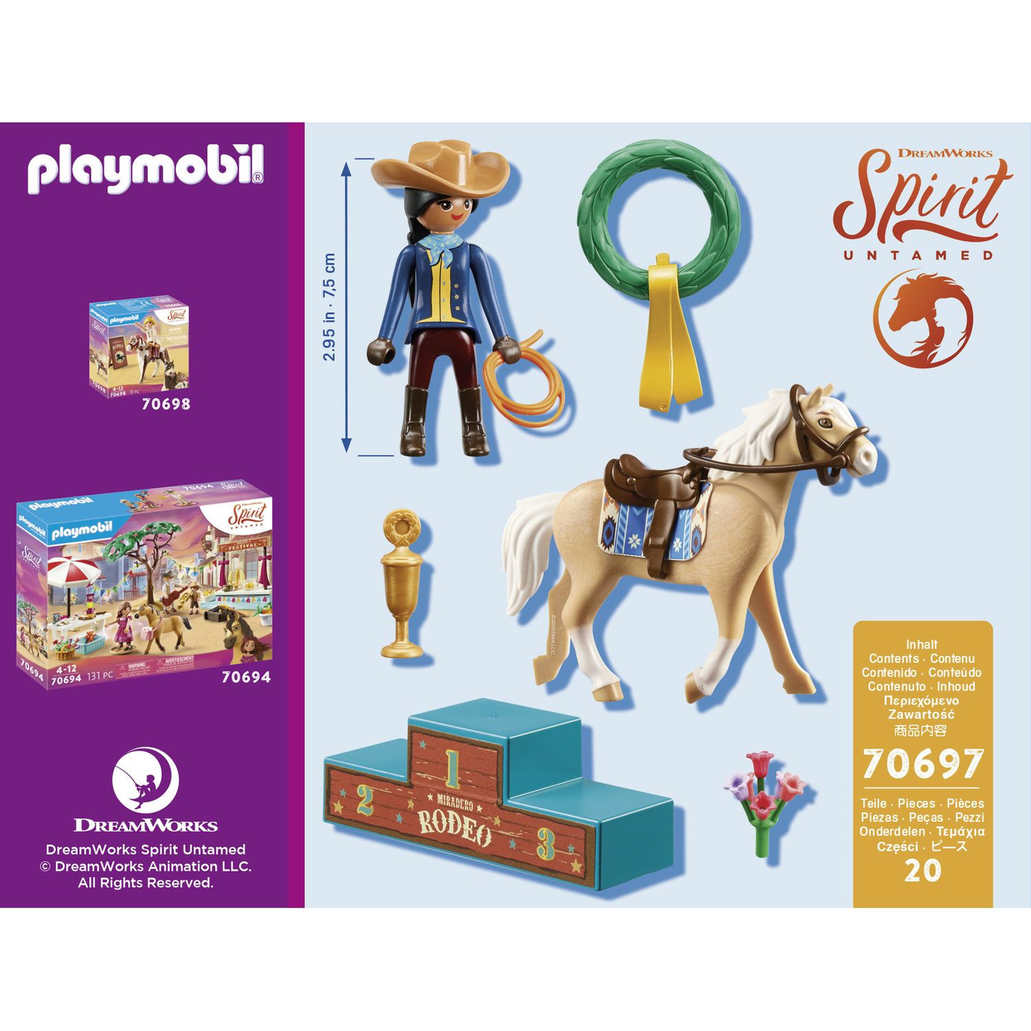 Voir la diapositive 2 : PLAYMOBIL 70697 Spirit UNTAMED - Rodéo Apo