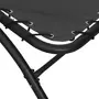 VIDAXL Chaise longue et auvent gris fonce 167x80x195 cm tissu et acier